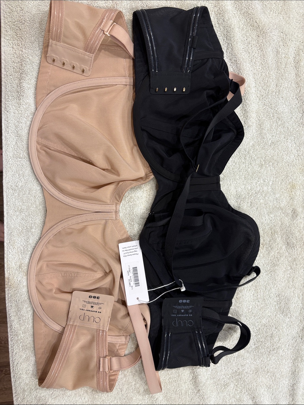 2 Cuup Strapless Convertible Underwire Bra Pair In Black And Nude Blush — image 4 of 5